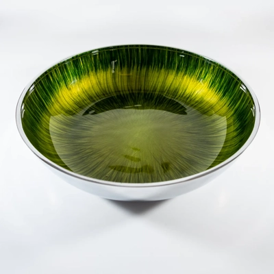 Aluminium Enamelled Fruit Bowl Green Aluminium Enamelled Fruit Bowl Green