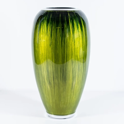 Aluminium Enamelled Large Vase Green Aluminium Enamelled Large Vase Green