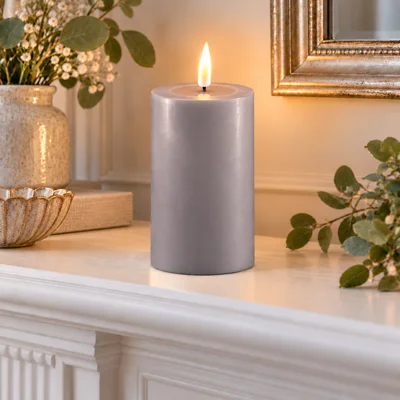 LED Candle Grey Medium