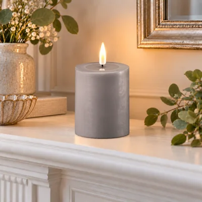 LED Candle Grey Small