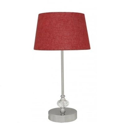 Crystal & Chrome Candlestick Lamp Burnt Orange Crystal & Chrome Candlestick Lamp Burnt Orange