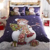 Happy Snowman Single Duvet Set