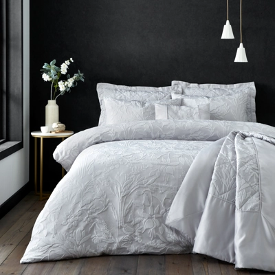 Harrogate Double Jacquard Duvet Set Silver Harrogate Double Jacquard Duvet Set Silver