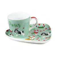 Paws Christmas Mug & Biscuit Saucer