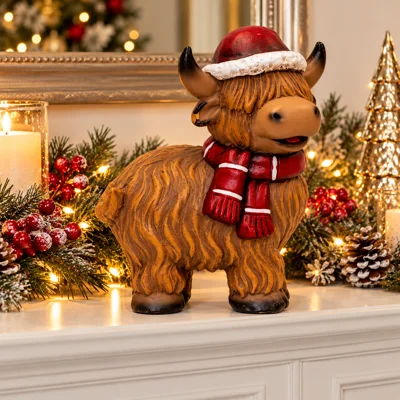 Festive Highland Cow