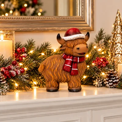 Festive Highland Cow Mini