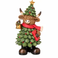 Festive Highland Cow With Bell