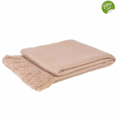 Vogue Faux Mohair Throw Natural