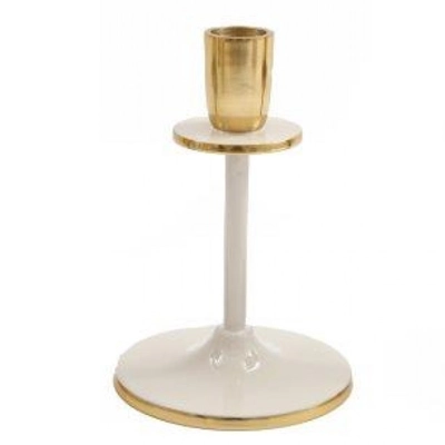 Aluminium candle stick 15cm Warm White