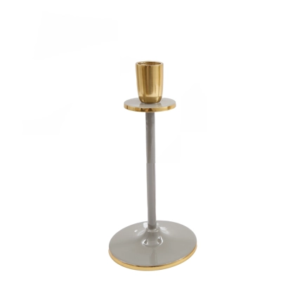 Aluminium candle stick 20cm Grey Aluminium candle stick 20cm Grey