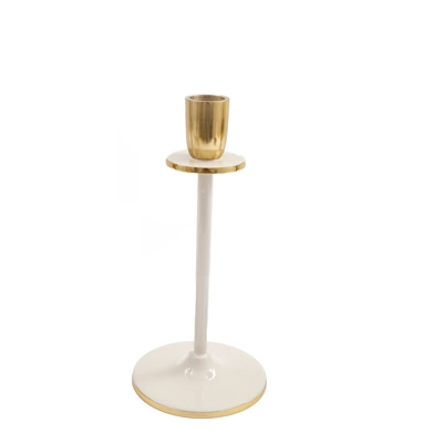 Aluminium candle stick 20cm Warm White
