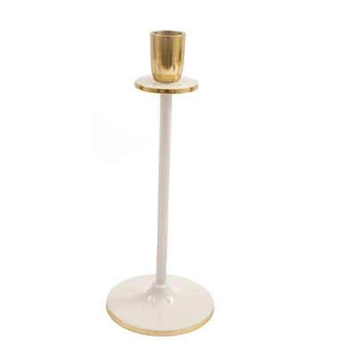 Aluminium candle stick 26cm Warm White Aluminium candle stick 26cm Warm White
