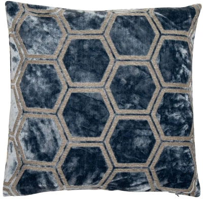 Ivor Feather Filled Large Cushion Blue Ivor Feather Filled Large Cushion Blue