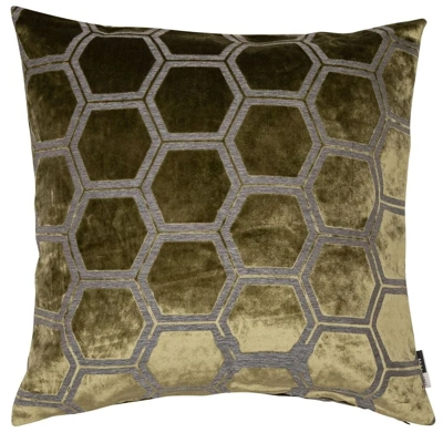Ivor Feather Filled Large Cushion Olive Ivor Feather Filled Large Cushion Olive
