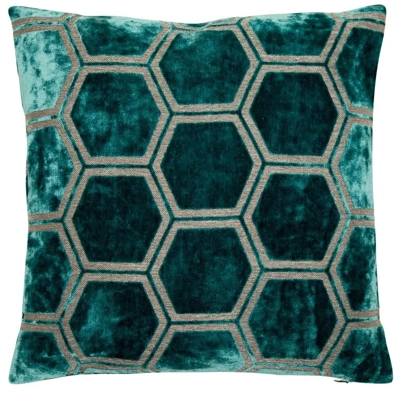 Ivor Feather Filled Large Cushion Teal Ivor Feather Filled Large Cushion Teal