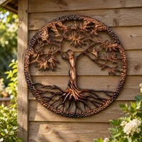 Aluminium Enamelled Lady of Life Wallart Copper