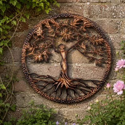 Aluminium Enamelled Lady of Life Wallart Copper