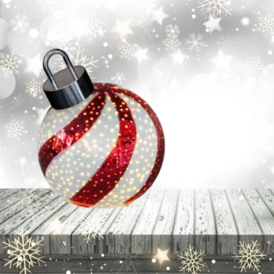 LED Giant Bauble Matt Candy Cane