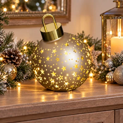 LED Giant Bauble Matt Gold