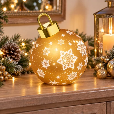 LED Giant Table Top Bauble Gold