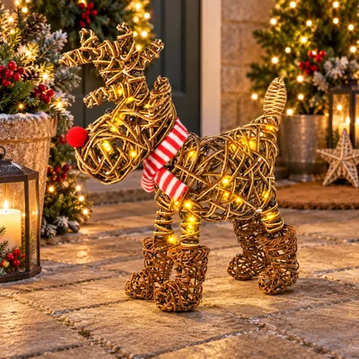 LED Rattan Reindeer