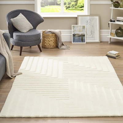 Linear 120x170cm Wool Rug Pristine Linear 120x170cm Wool Rug Pristine