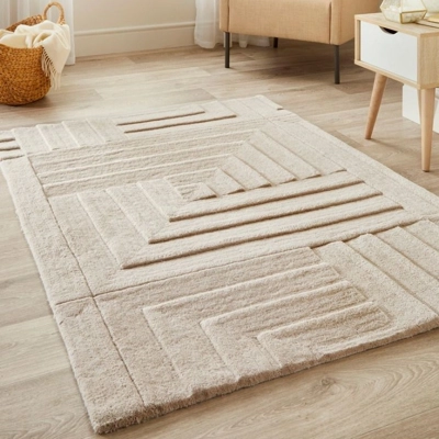 Linear 200x290cm Wool Rug Pumice Grey Linear 200x290cm Wool Rug Pumice Grey