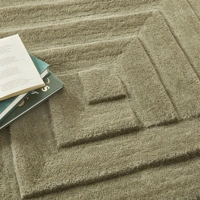 Linear 200x290cm Wool Rug Olive