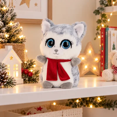 Mini Motsu Christmas Husky 10cm