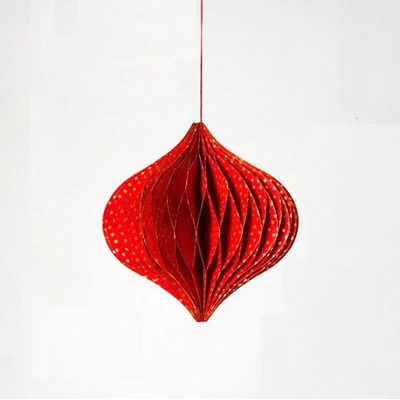Handmade Premium 8" Onion Decoration Red