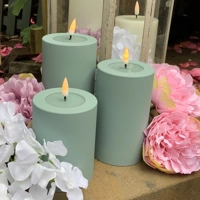 LED Outdoor Candle Sage Large