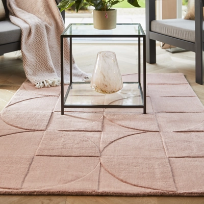 Penny 120x170cm Wool Rug Blush Penny 120x170cm Wool Rug Blush