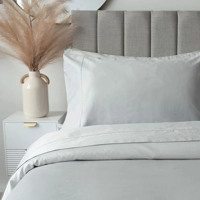 400TC Standard Pillowcase Platinum Silver Grey Egyptian Cotton Sateen