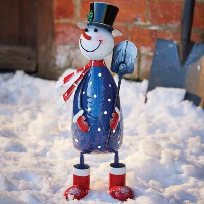 Snowman Metal Figurine