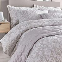 Asterales Superking Jacquard Duvet Set natural