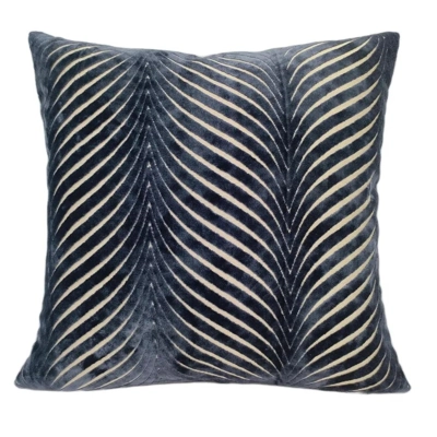 Leona Feather Filled Large Cushion Navy