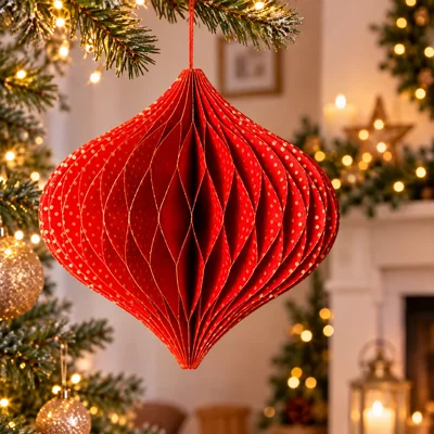 Handmade Premium 10" Onion Decoration Red