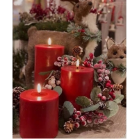 LED Candle Bordeaux Set of 2 Taper Candles