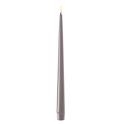 LED Candle Grey Set of 2 Taper Candles LED Candle Grey Set of 2 Taper Candles