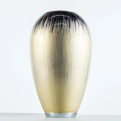 Aluminium Enamelled  Medium Vase Silver