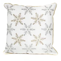 Snowflake Beaded Cushion