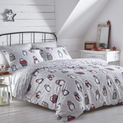 Snowy Penguin Single Duvet Set