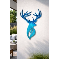 Aluminium Enamelled Stag Head Wallart