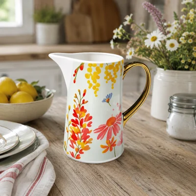 Sunburst Floral Jug
