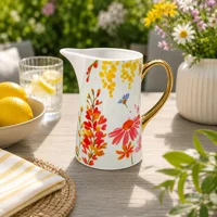 Sunburst Floral Jug