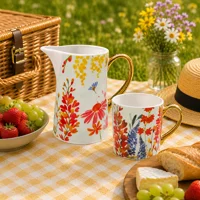 Sunburst Floral Jug