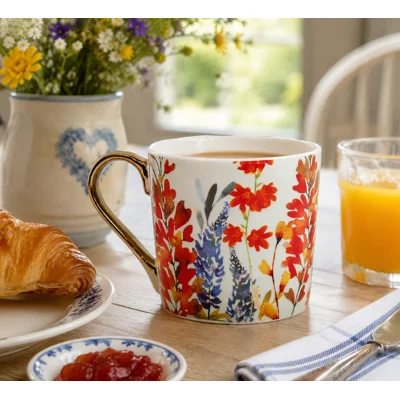 Sunburst Floral Mug