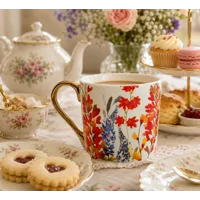 Sunburst Floral Mug