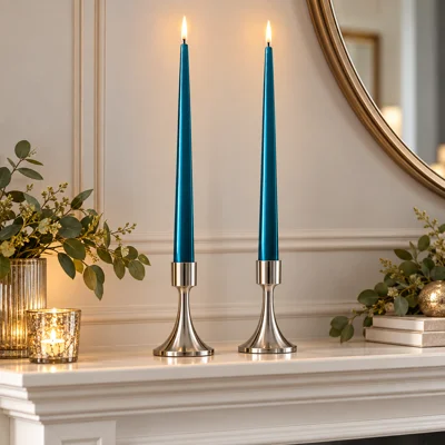 LED Candle Petrol Set of 2 Taper Candles