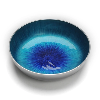 Aluminium Enamelled Fruit Bowl Aqua Aluminium Enamelled Fruit Bowl Aqua
